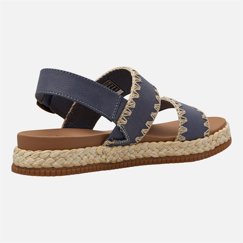 SKECHERS Womens Stormy Kiss Secure Storm Ankle Strap Sandals Slate Canvas - Image 5