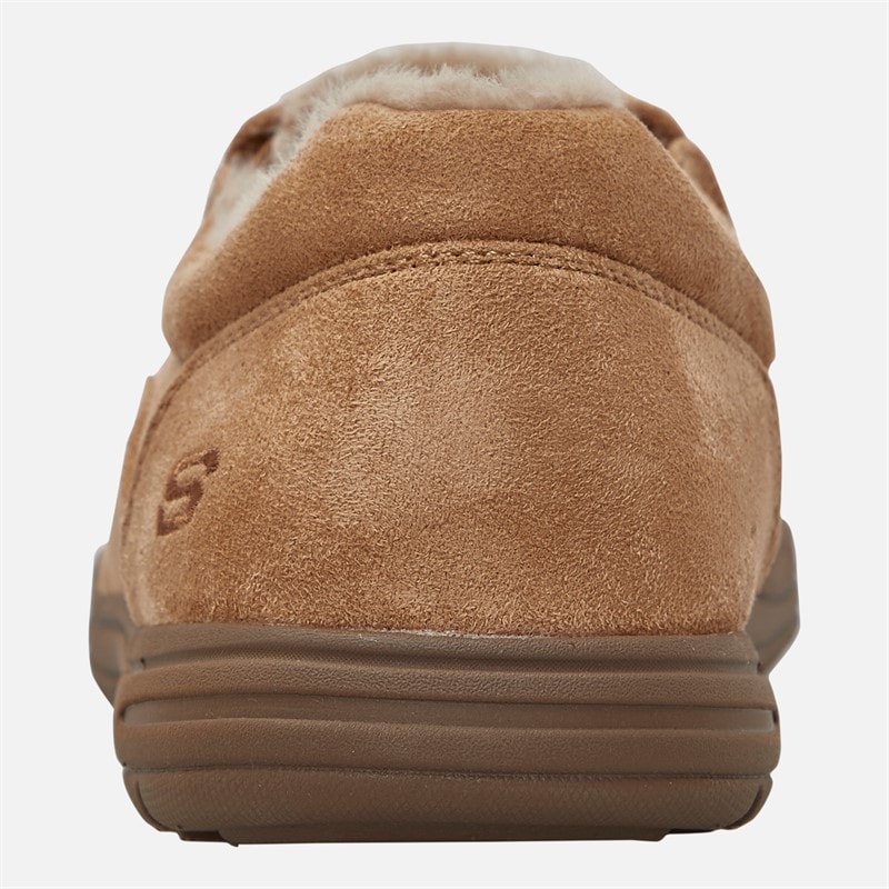 SKECHERS Mens Expected X Larmen Moccasin Slippers Tan - Image 3