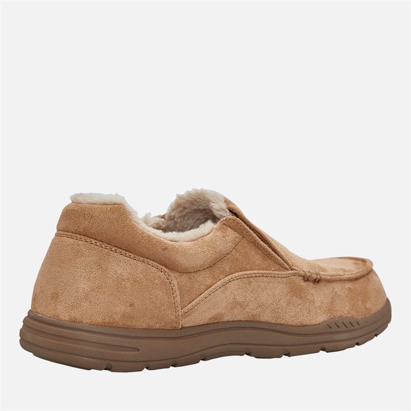 SKECHERS Mens Expected X Larmen Moccasin Slippers Tan - Image 5
