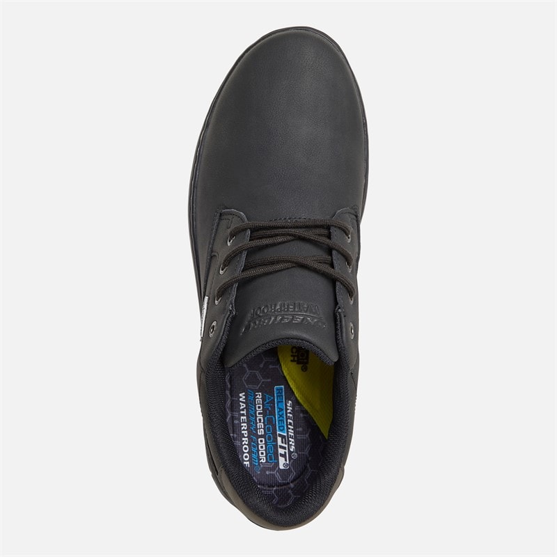 SKECHERS Mens Waterproof Relaxed Fit Garlan Pryor Shoes Black - Image 4