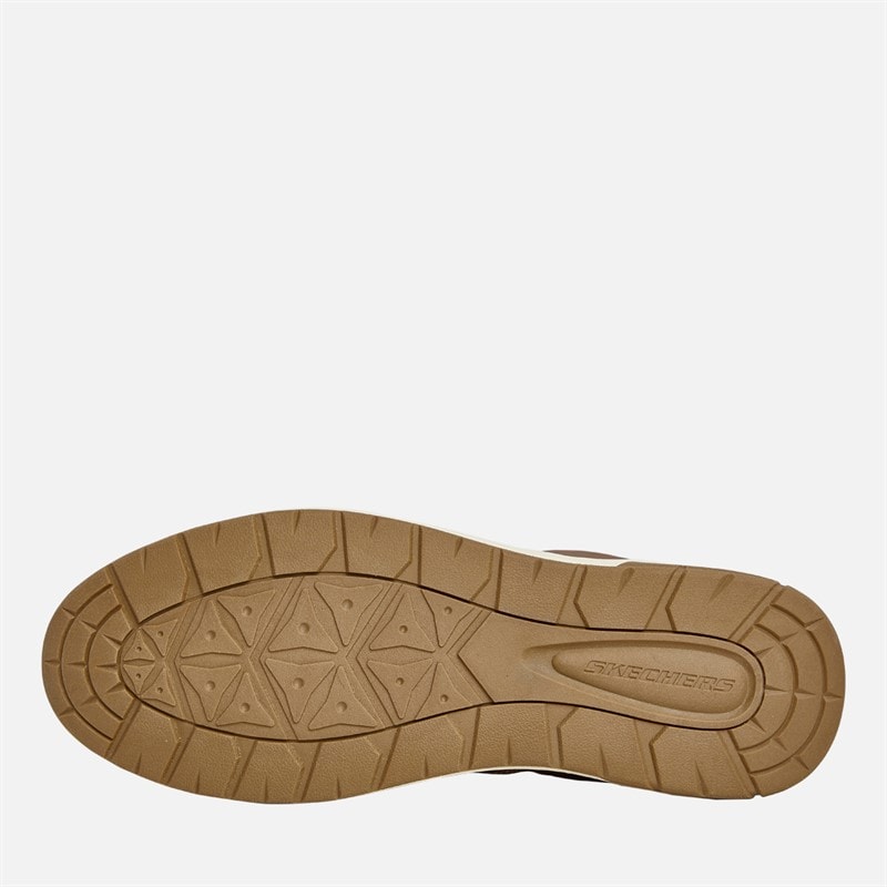 SKECHERS Mens Waterproof Relaxed Fit Garlan Pryor Shoes Brown - Image 2