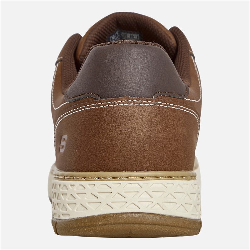 SKECHERS Mens Waterproof Relaxed Fit Garlan Pryor Shoes Brown - Image 3
