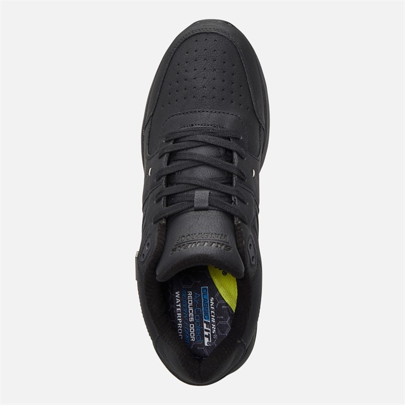 SKECHERS Mens Waterproof Netson Gander Trainers Black - Image 4