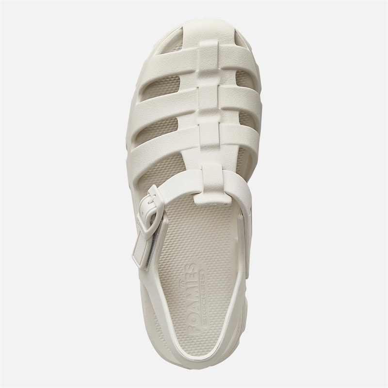 SKECHERS Womens Headliner Foamies Cher Sandals Natural - Image 4