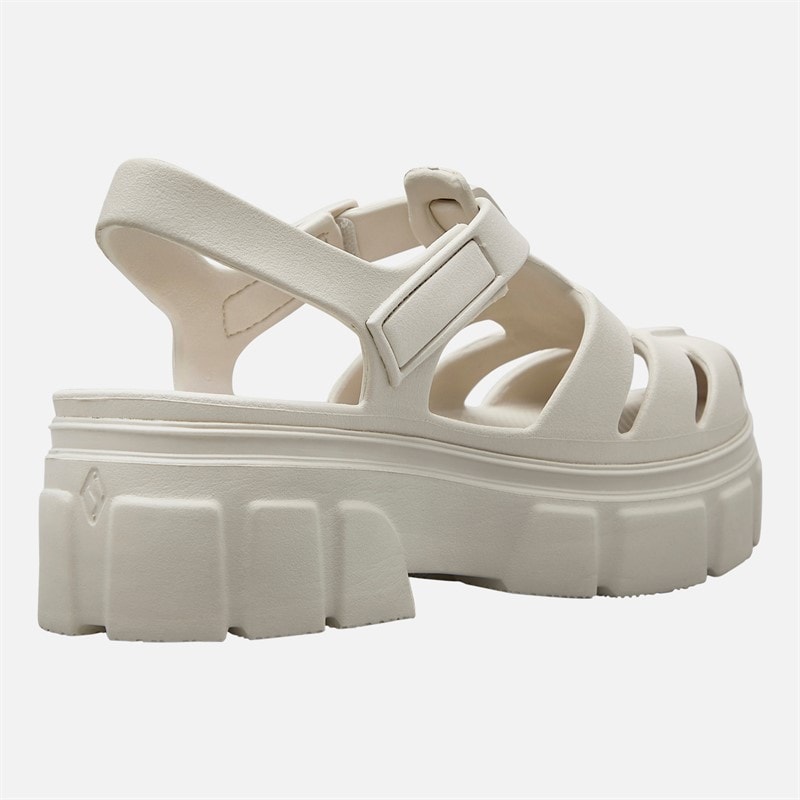 SKECHERS Womens Headliner Foamies Cher Sandals Natural - Image 5
