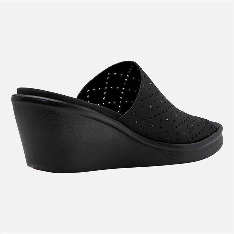 SKECHERS Womens Silky Take2 Rumble On Sandals Black - Image 5