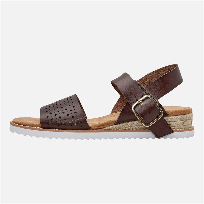 SKECHERS Womens Sunny Flair Desert Kiss Sandals Chocolate - Image 1