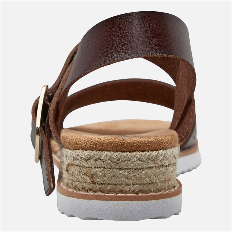 SKECHERS Womens Sunny Flair Desert Kiss Sandals Chocolate - Image 3