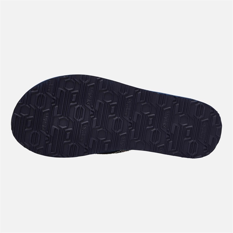 SKECHERS Womens Lucky One Meditation Flip Flops Navy Metallic - Image 2