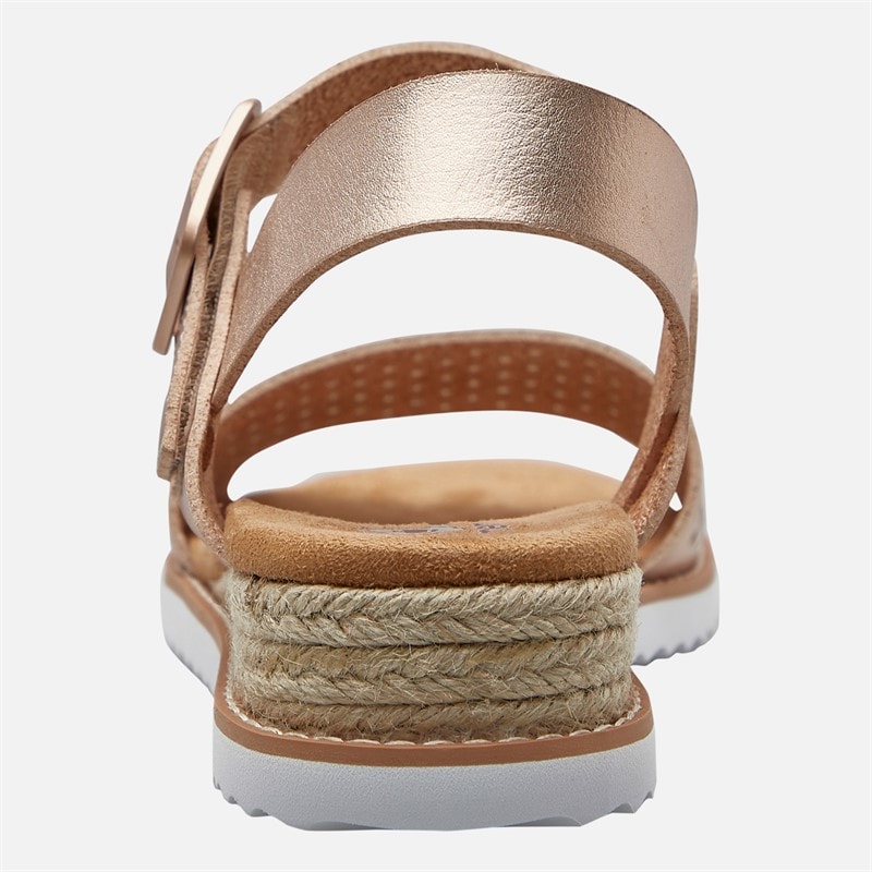 SKECHERS Womens Goldie Glam Desert Kiss Sandals Rose Gold - Image 3