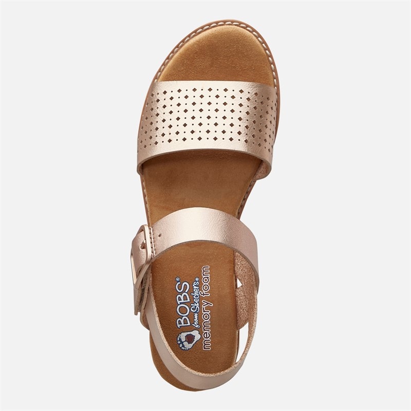 SKECHERS Womens Goldie Glam Desert Kiss Sandals Rose Gold - Image 4