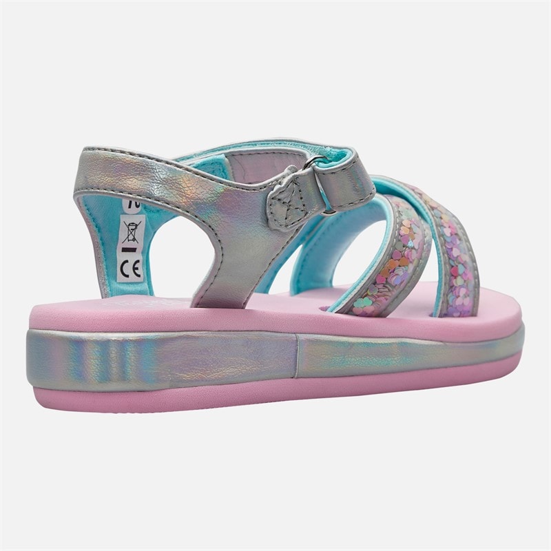 SKECHERS Infant Girls Confetti Splash Sunshines Sandals Silver/Multi - Image 5