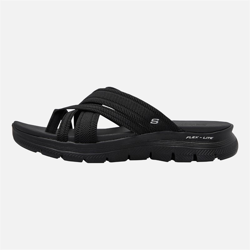 SKECHERS Womens Perfect 4 You Flex Appeal 4.0 Sandals Black - Image 1