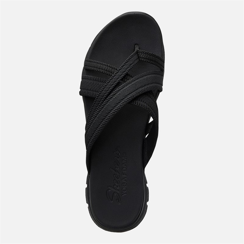 SKECHERS Womens Perfect 4 You Flex Appeal 4.0 Sandals Black - Image 4