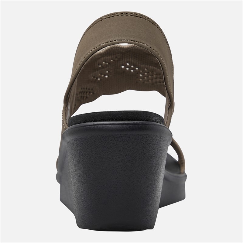 SKECHERS Womens New Crush Rumble On Sandals Dark Taupe - Image 3
