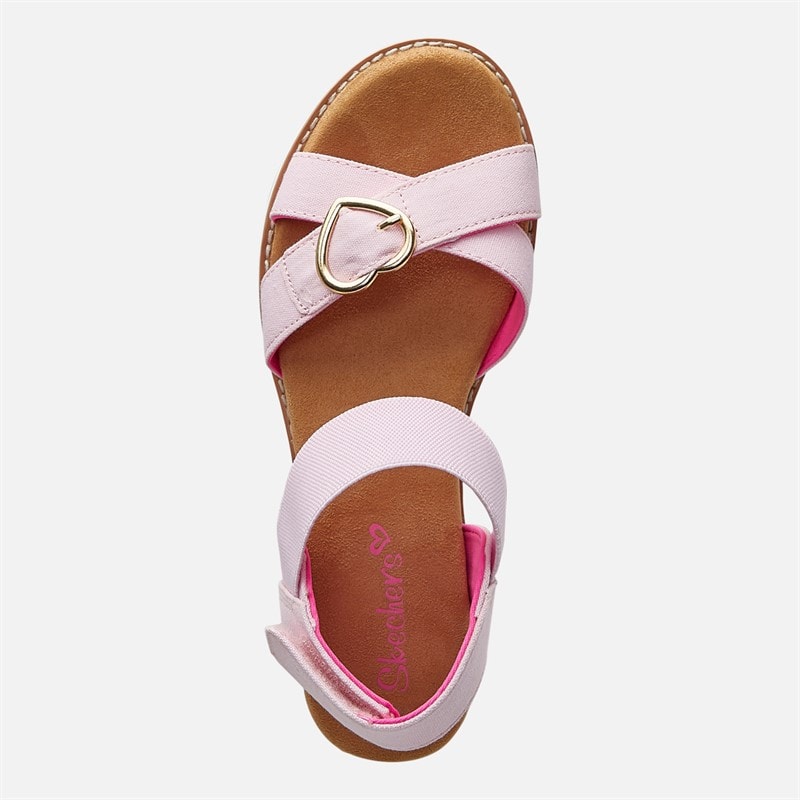 SKECHERS Girls Miss Desert Kiss Hi Sandals Light Pink - Image 4
