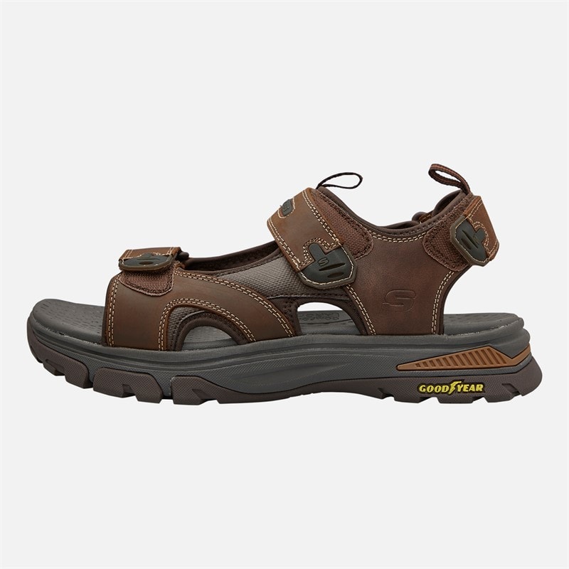 SKECHERS Mens Satico Ralcon SD Sandals Dark Brown - Image 1