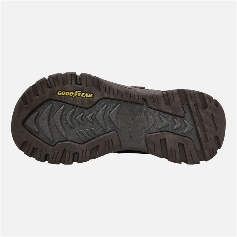 SKECHERS Mens Satico Ralcon SD Sandals Dark Brown - Image 2