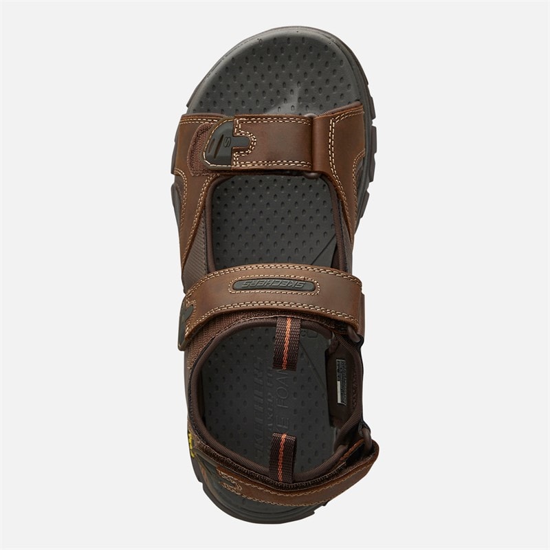SKECHERS Mens Satico Ralcon SD Sandals Dark Brown - Image 4