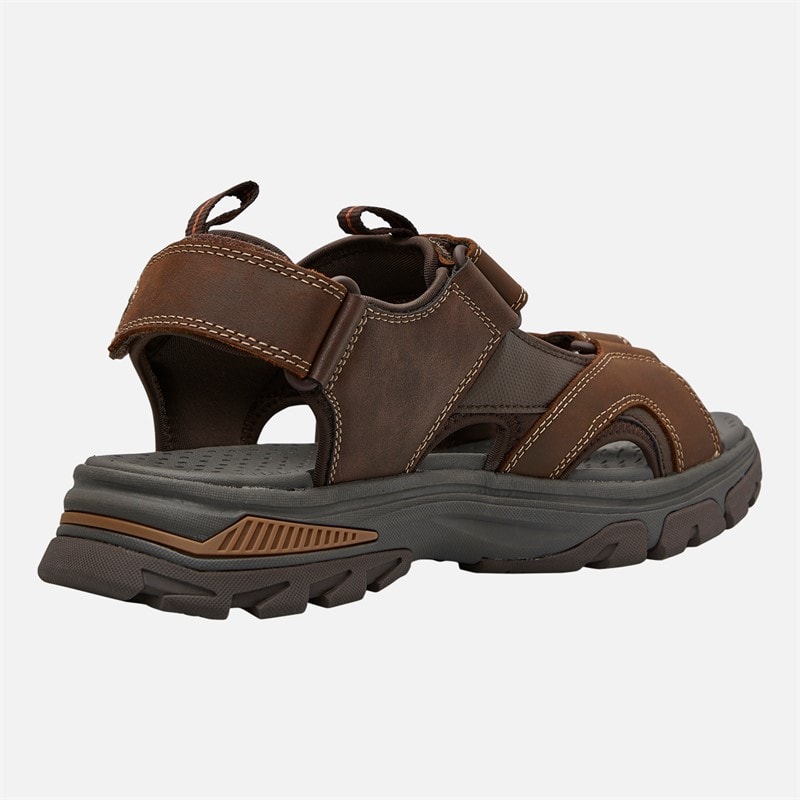 SKECHERS Mens Satico Ralcon SD Sandals Dark Brown - Image 5
