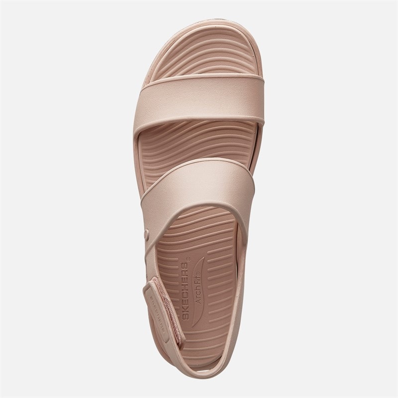 SKECHERS Womens Sunrise Arch Fit Upbeat Sandals Light Pink - Image 4