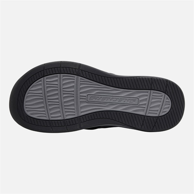 SKECHERS Mens Falco Silva Flip Flops Black - Image 2