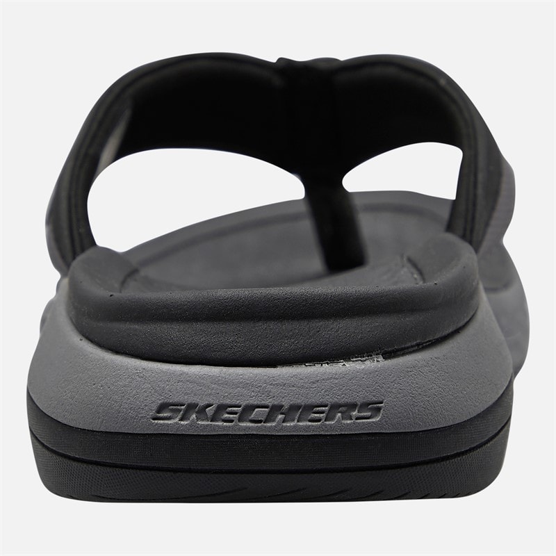 SKECHERS Mens Falco Silva Flip Flops Black - Image 3
