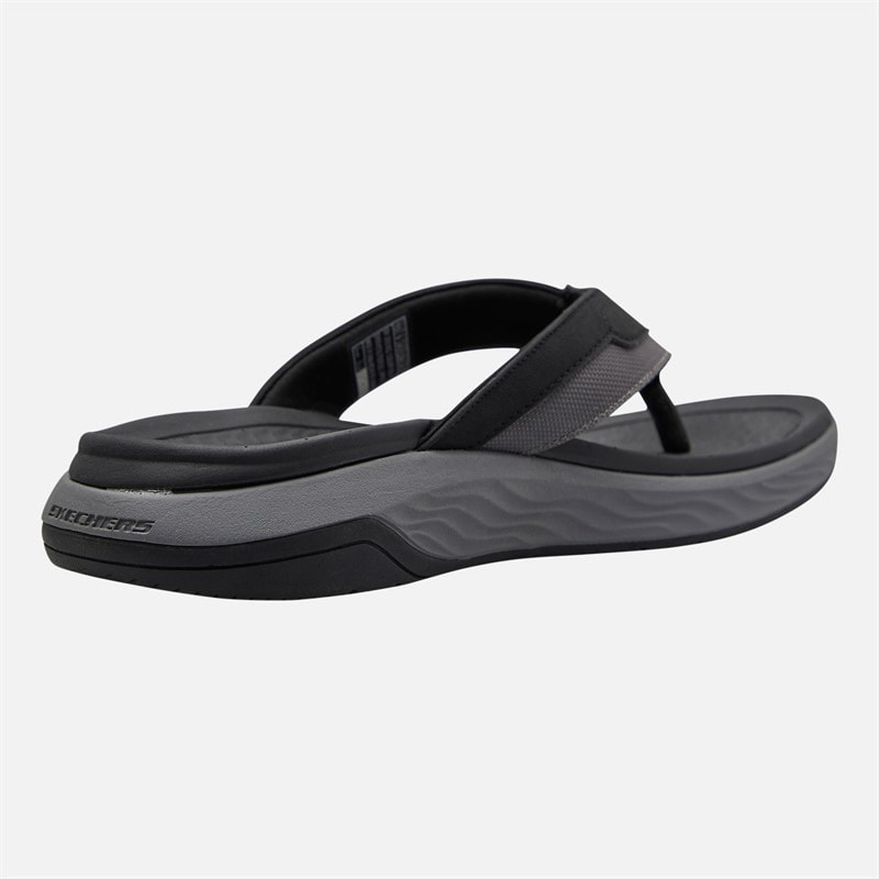 SKECHERS Mens Falco Silva Flip Flops Black - Image 5