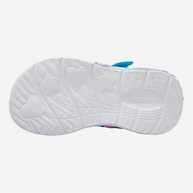 SKECHERS Infant Girls Marina Bliss Mermaid Dreams Sandals Light Blue/Metallic - Image 2