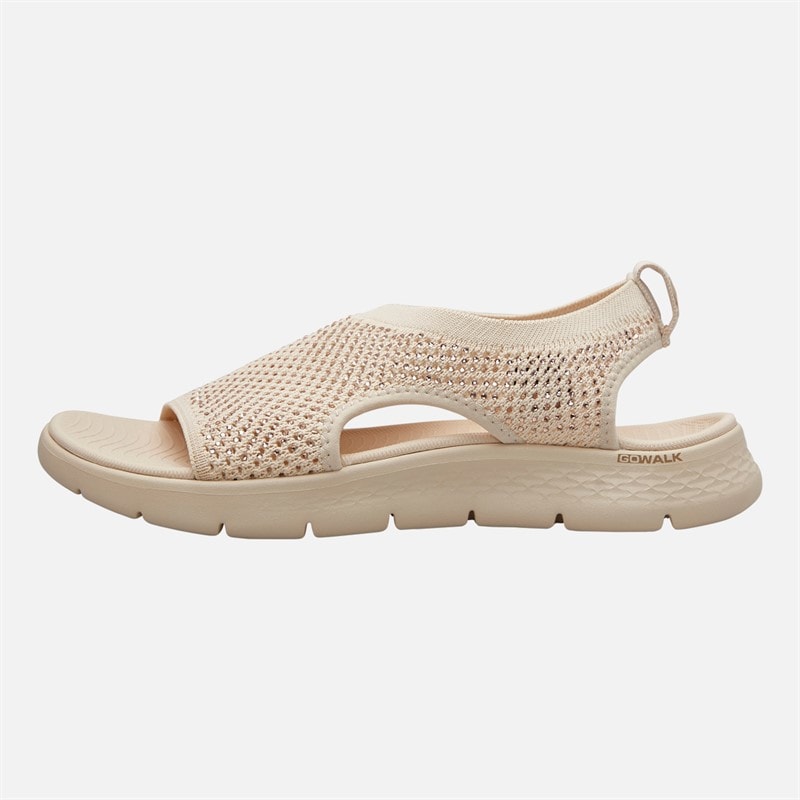 SKECHERS Womens Dolly Go Walk Flex Sandals Natural - Image 1