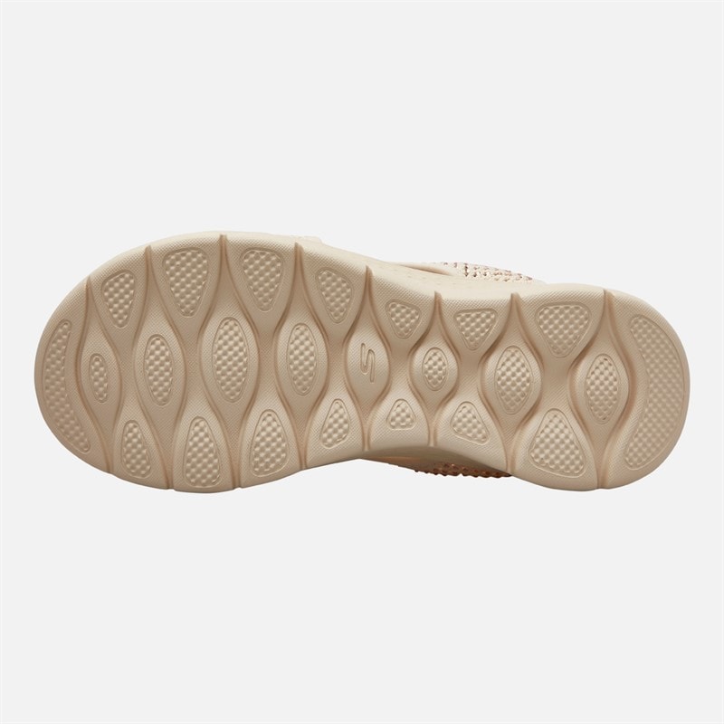 SKECHERS Womens Dolly Go Walk Flex Sandals Natural - Image 2
