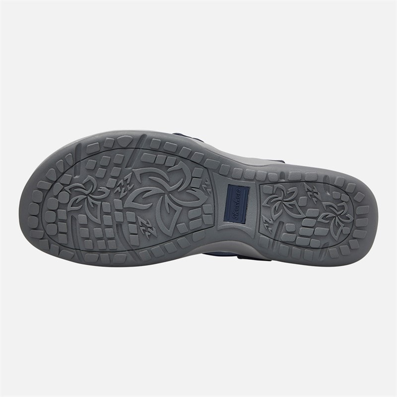 SKECHERS Womens Simply Stretch Reggae Slim Sandals Navy - Image 2