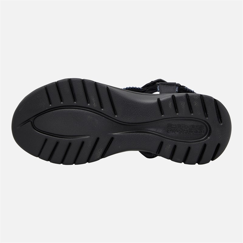SKECHERS Womens Classy On-The-Go Flex Sandals Black - Image 2