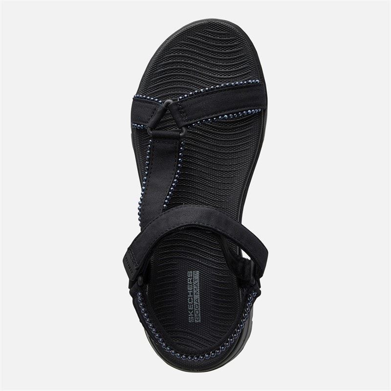 SKECHERS Womens Classy On-The-Go Flex Sandals Black - Image 4