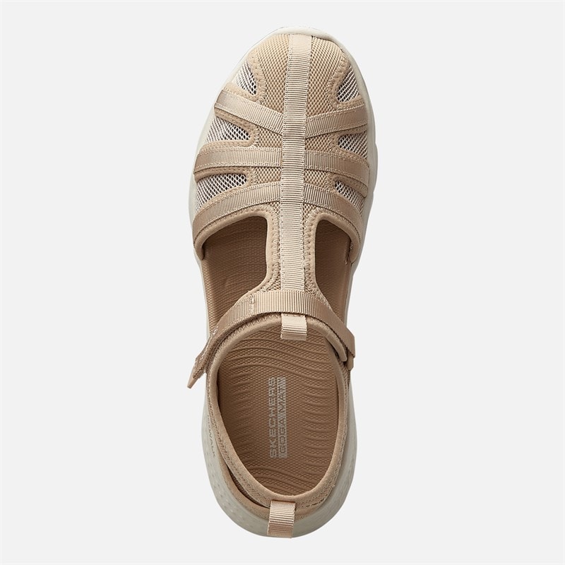 SKECHERS Womens Jill Go Walk Flex Sandals Taupe - Image 4