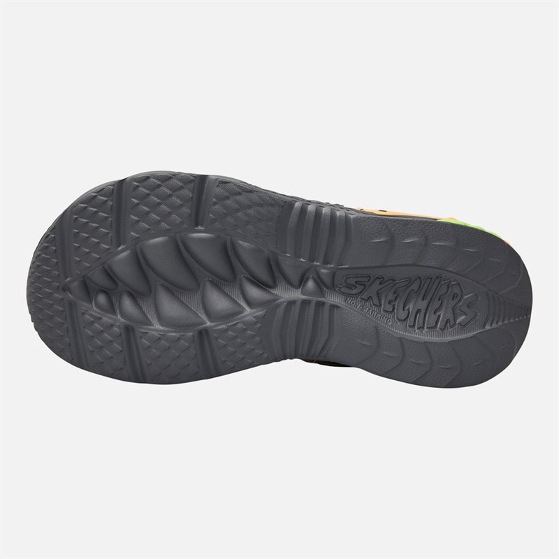 SKECHERS Boys Splash Creature Sandals Black/Orange - Image 2