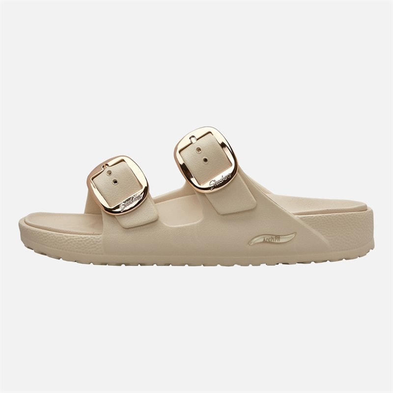 SKECHERS Womens Gold Star Arch Fit Cali Breeze 2.0 Sandals Off White - Image 1