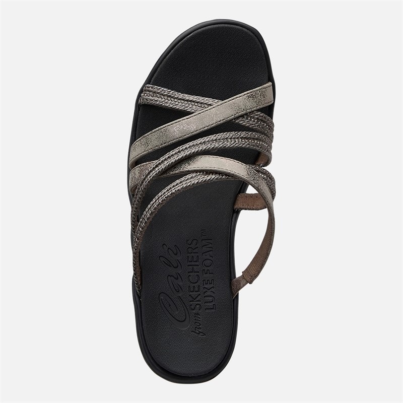 SKECHERS Womens Classy Way Rumble On Sandals Pewter - Image 4