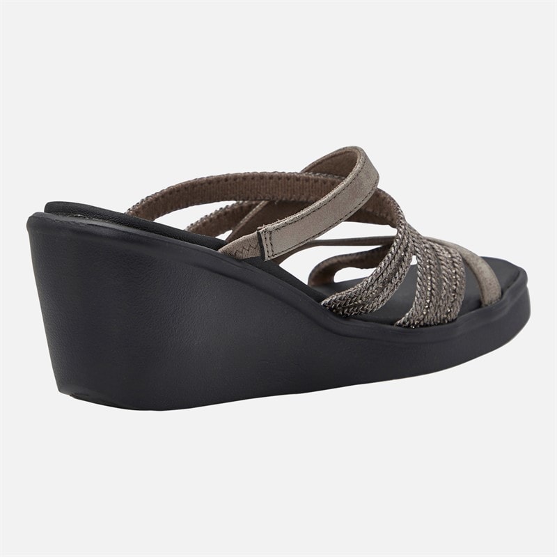 SKECHERS Womens Classy Way Rumble On Sandals Pewter - Image 5