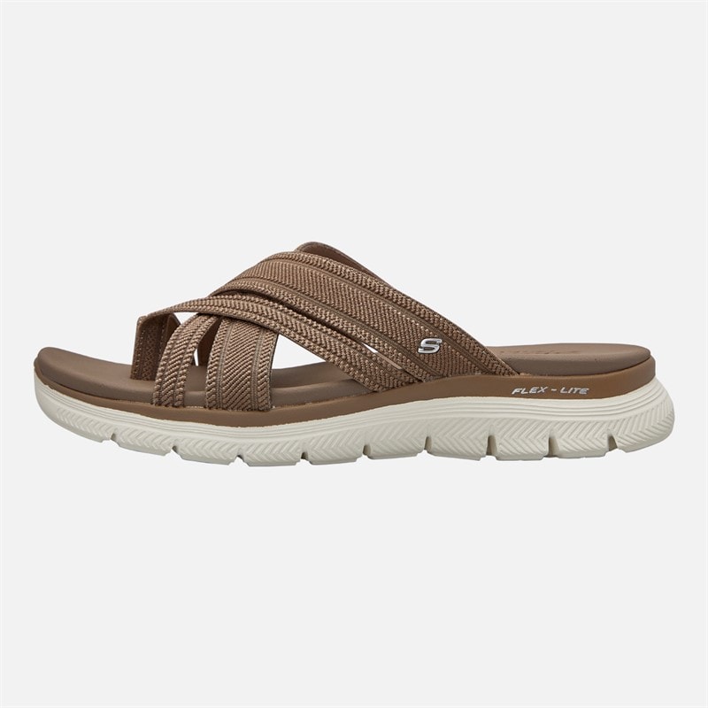SKECHERS Womens Perfect 4 You Flex Appeal 4.0 Sandals Mocha - Image 1