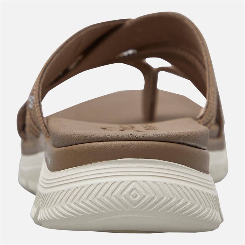 SKECHERS Womens Perfect 4 You Flex Appeal 4.0 Sandals Mocha - Image 3