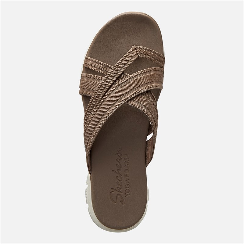 SKECHERS Womens Perfect 4 You Flex Appeal 4.0 Sandals Mocha - Image 4