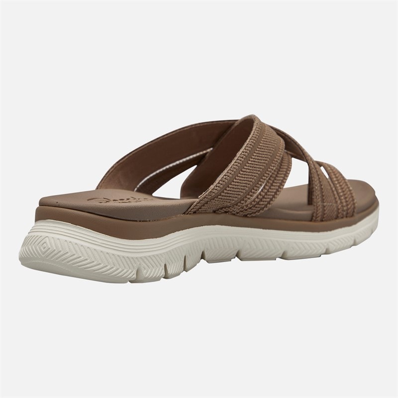 SKECHERS Womens Perfect 4 You Flex Appeal 4.0 Sandals Mocha - Image 5