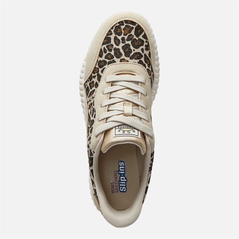 SKECHERS Womens Bobs Vista Garden Stroll Trainers Leopard - Image 4