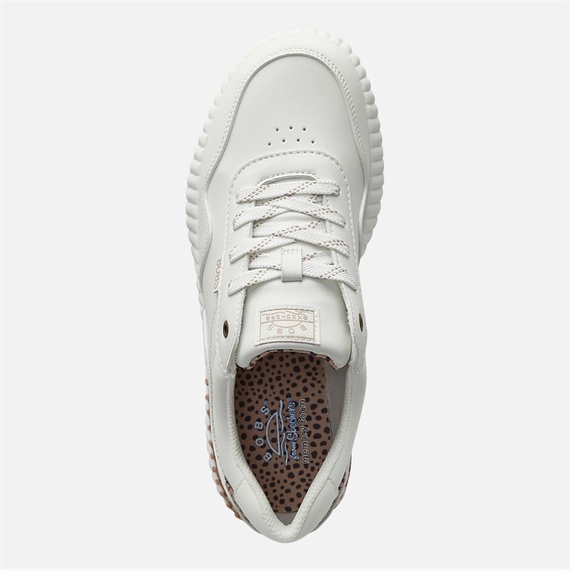 SKECHERS Womens Bobs Vista Casual Stroll Trainers White - Image 4