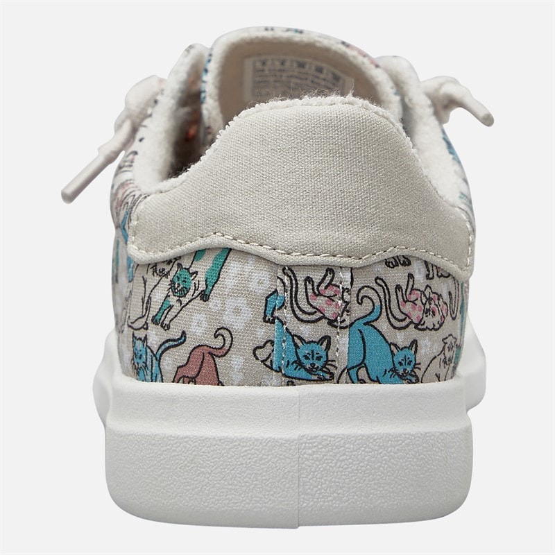 SKECHERS Womens Bobs D'Vine Pattern Plays Trainers Natural Multi - Image 3