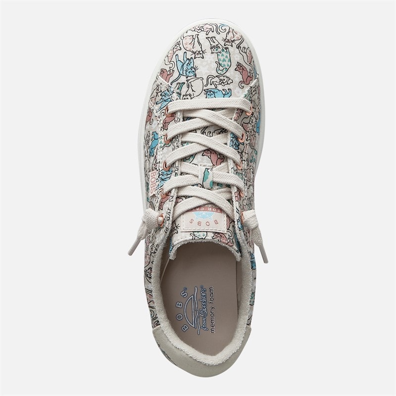 SKECHERS Womens Bobs D'Vine Pattern Plays Trainers Natural Multi - Image 4