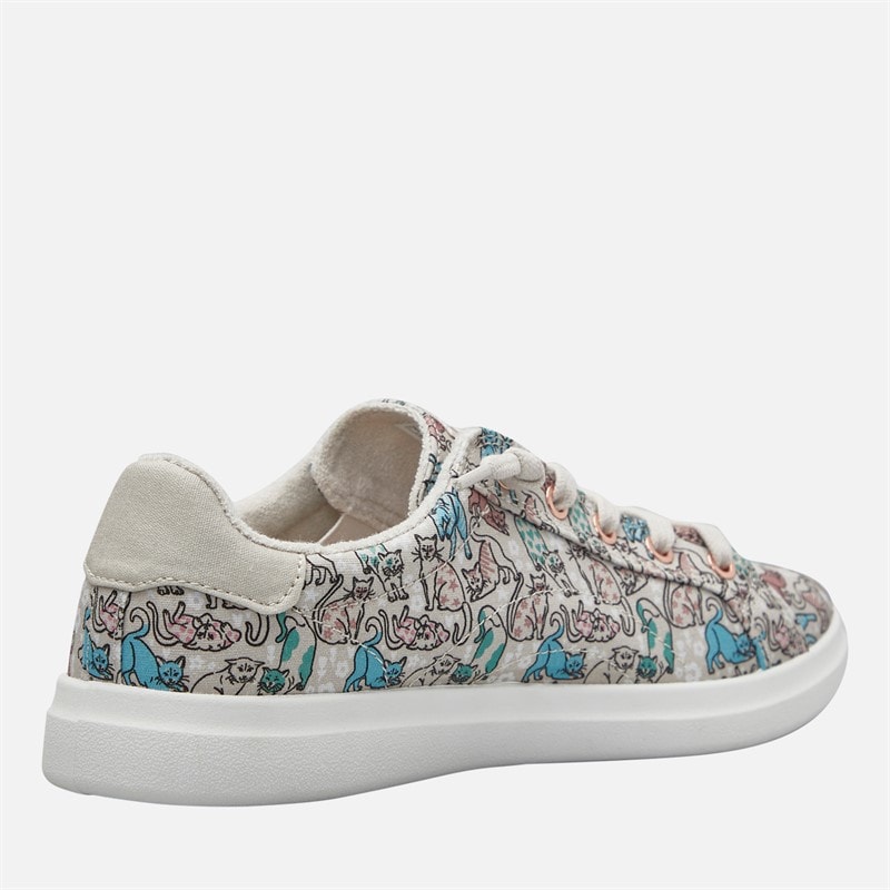 SKECHERS Womens Bobs D'Vine Pattern Plays Trainers Natural Multi - Image 5