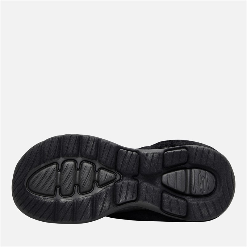SKECHERS Womens Go Walk 5 Cozy Embrace Slippers Black/Black - Image 2