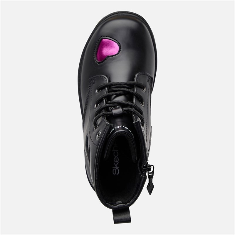 SKECHERS Infant Girls Gravlen Metallic Amor Boots Black - Image 4